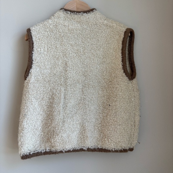 Zara Toddler Sherpa Vest 2-3T | Teddy Fleece Knit Trim Scandi Winter Layering - Picture 3 of 3